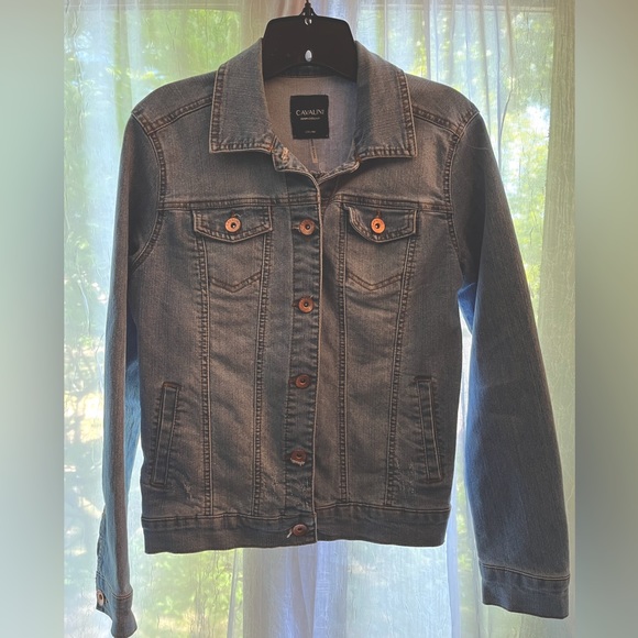 Denim Button-up Jacket, Light Blue - Picture 1 of 6